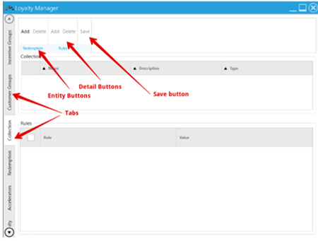 Retail Management Hero - RMH Loyalty - Configuration Tabs