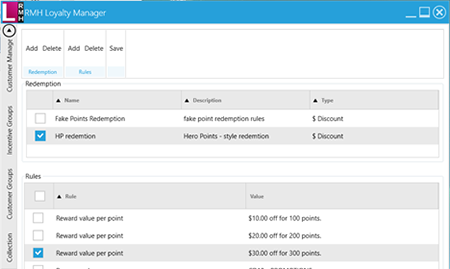Retail Management Hero - RMH Loyalty - Redemption Rule Configuration