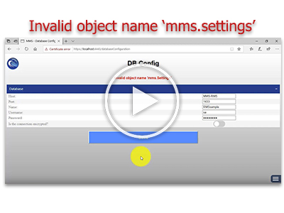 Troubleshooting: MMS Invalid Object ‘mms.settings’