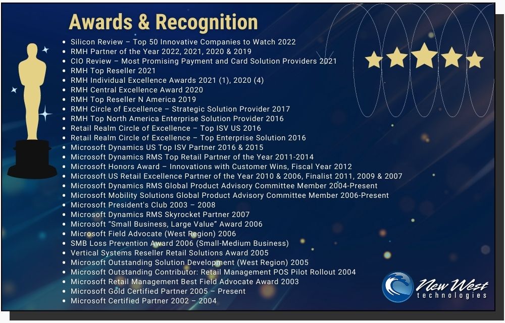 New West Technologies Awards and Recognition